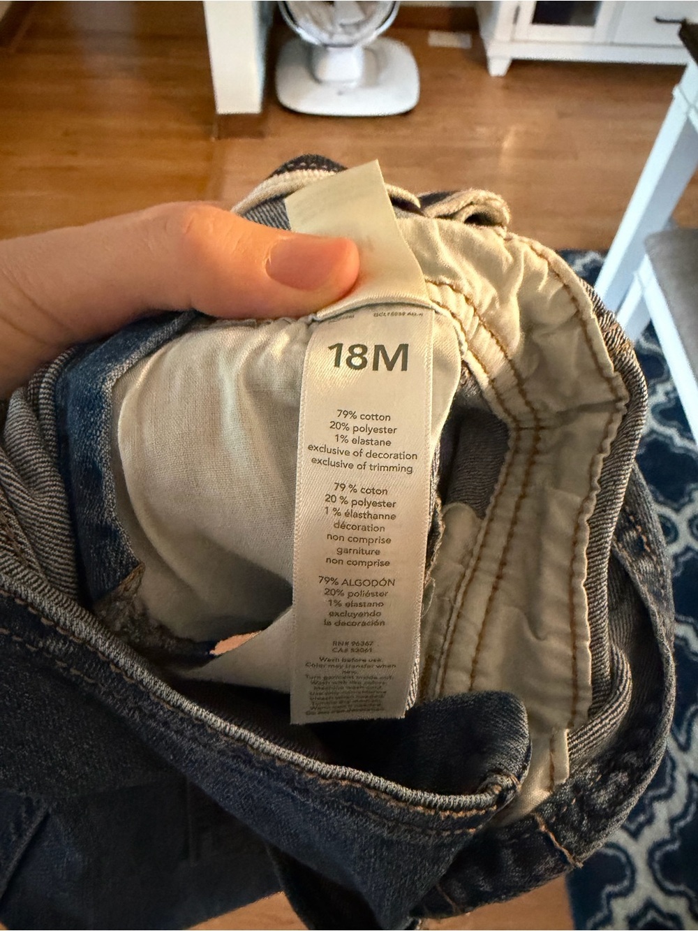 OshKosh Denim Short Overalls in Dark Blue for Kids - Picture 7 of 7
